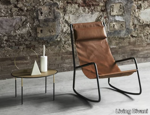 FLOW - Rocking leather armchair _ Living Divani