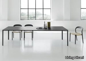 GRAFT - Rectangular aluminium and wood dining table _ Living Divani