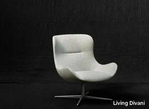 OOLONG - Fabric armchair with armrests with 4-spoke base _ Living Divani