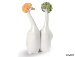 GOOSSIPING GEESE ORANGE AND GREEN - Porcelain decorative object _ Lladró