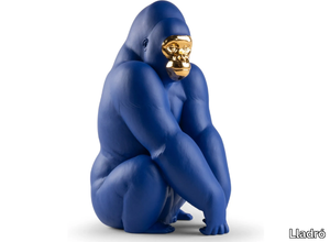 GORILLA - BLUE AND GOLD - Porcelain decorative object _ Lladró