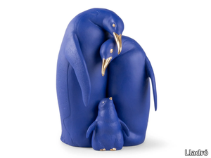 PENGUIN FAMILY - BLUE AND GOLD - Porcelain decorative object _ Lladró