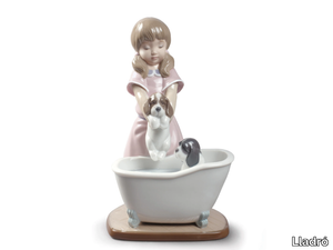 BATHING MY PUPPIES GIRL - Porcelain decorative object _ Lladró