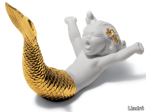 WAKING UP AT SEA MERMAID GOLDEN - Porcelain decorative object _ Lladró