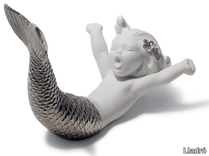 WALKING UP AT SEA MERMAID SILVER - Porcelain decorative object _ Lladró