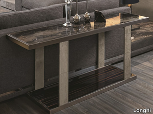 LAYER - Rectangular marble high side table _ Longhi
