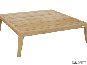 SUNRISE - Low square teak coffee table _ MANUTTI