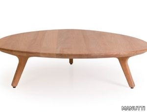 TORSA - Low teak garden side table _ MANUTTI