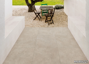 TERRATECH - Indoor/outdoor porcelain stoneware flooring with concrete effect _ MARAZZI