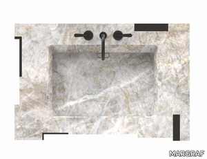 HERMA - Single Fior di Pesco Carnico marble washbasin _ MARGRAF