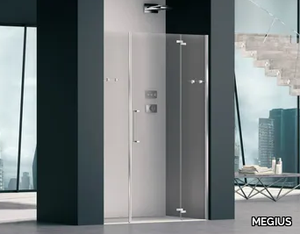 PRISMA 2.0 - Niche glass shower cabin with hinged door _ MEGIUS