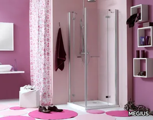 WEB 2.0 A - Corner shower cabin with hinged door _ MEGIUS