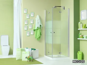 WEB 3.0 A - Corner shower cabin with folding door _ MEGIUS