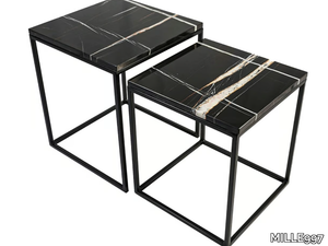 EOS COUPLE - Square Sahara Noir marble coffee table _ MILLE997