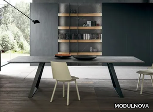 BLADE - Rectangular stone dining table _ MODULNOVA