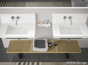 DEJAVU‘ - Wall-mounted single Solid Surface washbasin _ MOMA Design