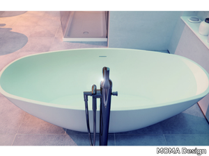 TURQUOISE - Freestanding oval Solid Surface bathtub _ MOMA Design