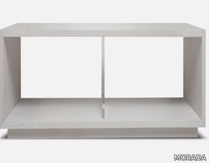 PURO - Rectangular wood and glass console table _ MORADA