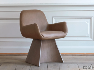 GABO - Upholstered wooden chair with armrests _ MORE