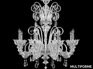 MONTECRISTO - Murano glass chandelier with crystals _ MULTIFORME