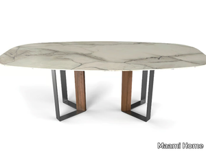 NIBBLES WOOD ESTREMOZ - Oval marble table _ Maami Home