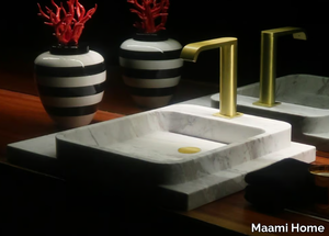 GUIM - Countertop rectangular marble washbasin _ Maami Home