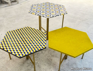 exagonTable - Hexagonal lava stone coffee table _ Made a Mano