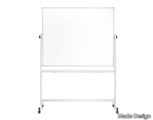 Swivel office whiteboard - Swivel aluminium office whiteboard with castors _ Made Design