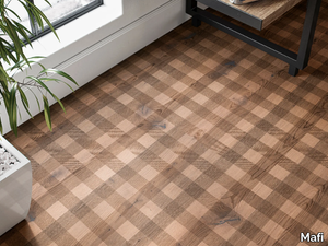 CARVING CHECK I - VULC. MEDIUM WHITE - Oak flooring _ Mafi