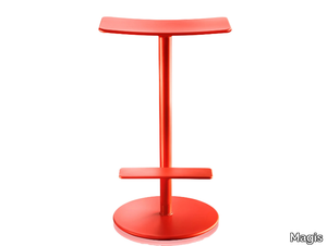 SEQUOIA - Powder coated steel stool with footrest _ Magis