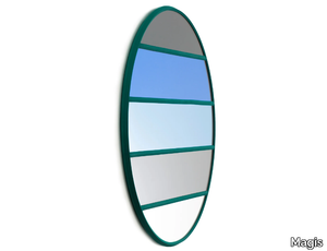 VITRAIL - Round wall-mounted framed mirror _ Magis