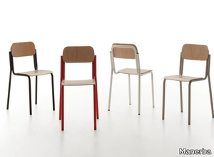 EASY - Stackable metal chair open back _ Manerba