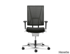 ROCK - Swivel office chair with armrests _ Manerba