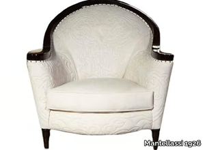 MARGOT - Leather armchair with armrests _ Mantellassi 1926