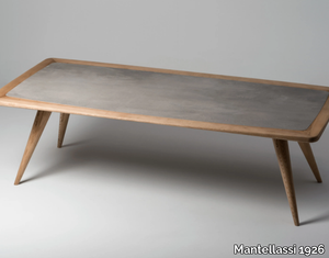 VERTIGO - Rectangular cement and oak table _ Mantellassi 1926