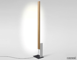 HIGH LINE - LED wooden floor lamp with dimmer _ Marset