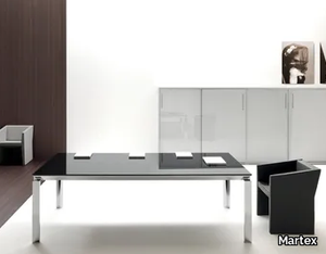 HAN - Rectangular glass meeting table _ Martex