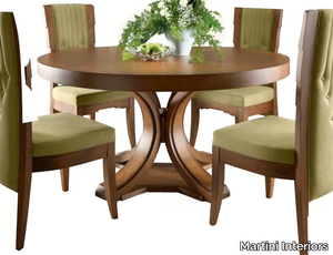 SPENCER - Extending round solid wood dining table _ Martini Interiors