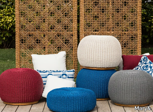 BOBAKI - Round garden pouf _ Mary&