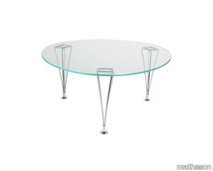 Trisuperellipse table-Med skiva av glas