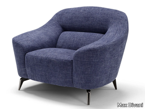 BOLLA - Fabric armchair with armrests _ Max Divani