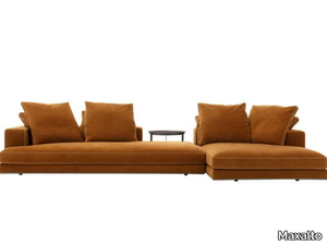 ARBITER - Sectional fabric sofa with chaise longue _ Maxalto