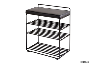 LOWER EAST SEAT - Metal shoe rack with cushion _ maze