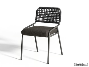 TAI OPEN AIR UNO - Rope garden chair with integrated cushion _ Meridiani