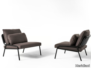 ZOE - Fabric and leather armchair _ Meridiani