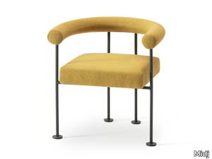 QUA-NDO P - Upholstered fabric chair with armrests _ Midj