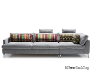 DAVE - 3 seater fabric sofa with removable cover with headrest _ Milano Bedding