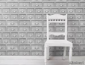 ALMOST WHITE INDUSTRIAL DRAWERS - Motif vinyl wallpaper _ Mineheart