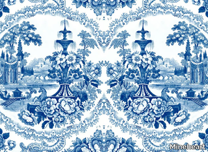 DELFT BAROQUE - Non-woven paper wallpaper with floral pattern _ Mineheart