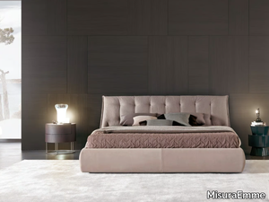 SUMO - Fabric and leather bed with tufted headboard _ MisuraEmme